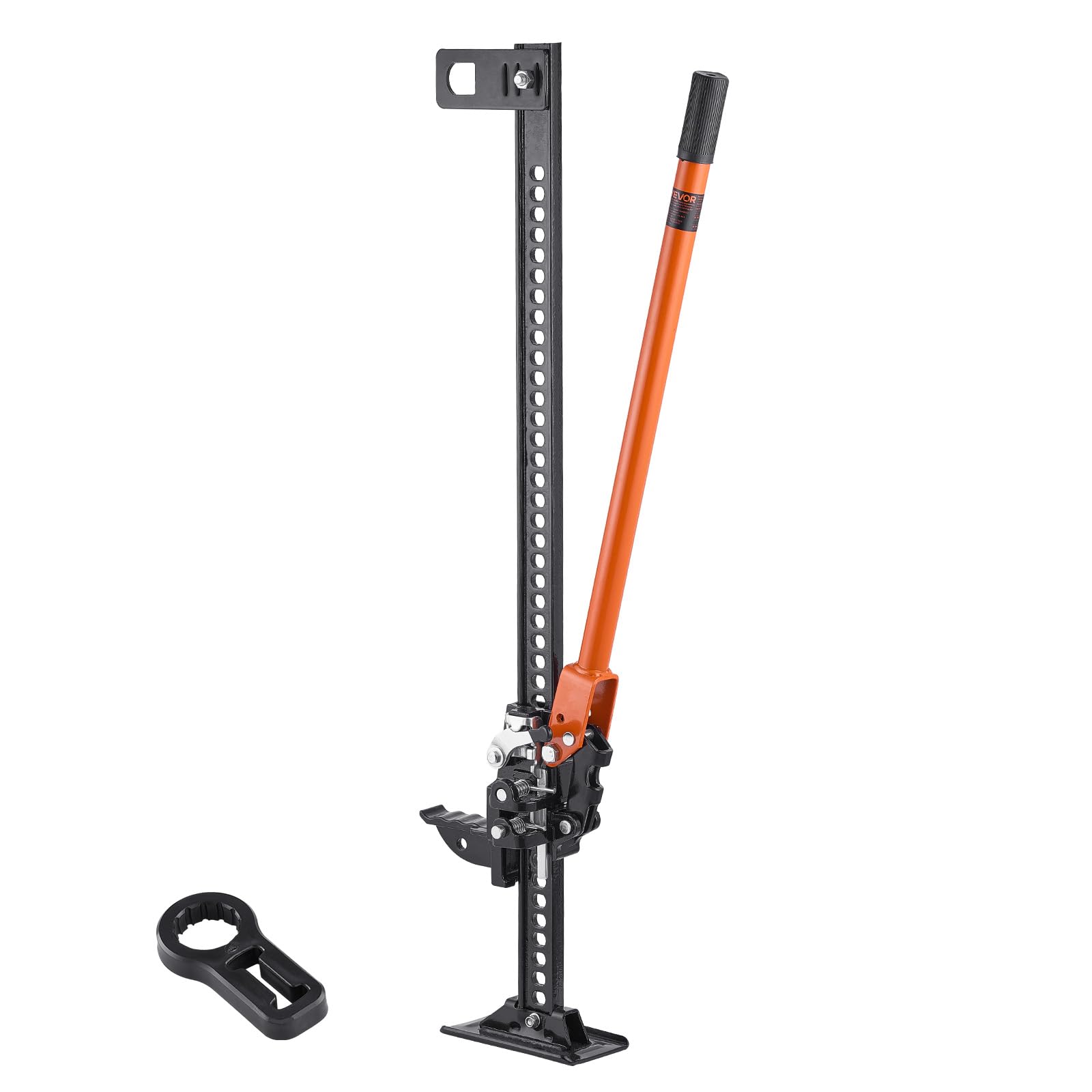 VEVOR Gato Agrícola 107,5 cm con Elevación Alta y Trinquete Carga Máxima de 3,18 T para Uso Todoterreno de Alta Resistencia con Rango de Elevación de 130,1 a 929,6 mm para Tractor, Camión, SUV
