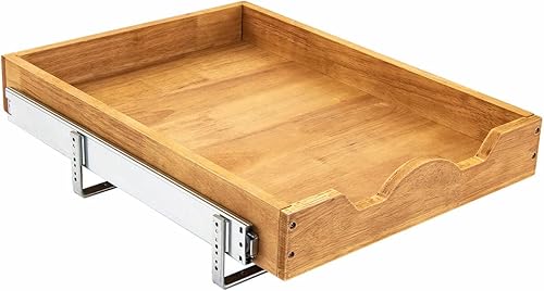 Vista 23 de DINDON Organizador de armario extraíble de 2 niveles (20 pulgadas de ancho x 18 pulgadas de profundidad) cajón de madera deslizante de doble nivel