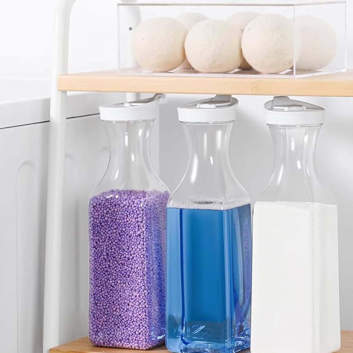 Detergent Storage, 1.5 L Large Capacity Detergent Powder Storage Box, Detergent Box, Detergent Container, 3 pcs,For Detergent, On Fabric Softener Storage
