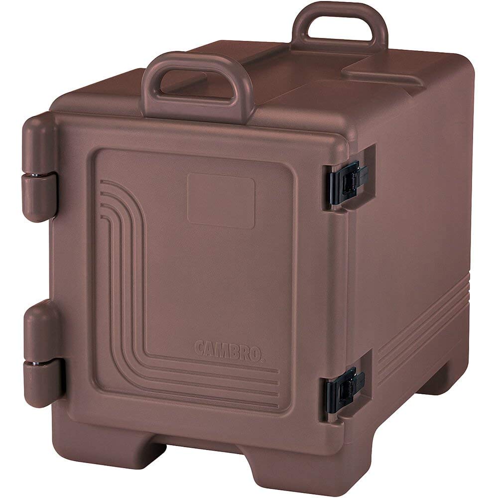Cambro UPC300131 Ultra Pan Carrier Dark Brown Front Loading Insulated Food Pan Carrier with Handles