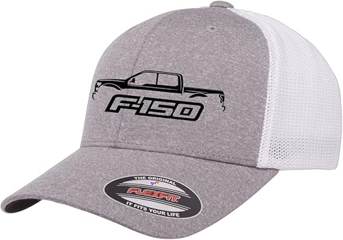 2015-20 Ford F150 Pickup Truck Outline Design Flexfit Trucker Mesh Gorra ajustada