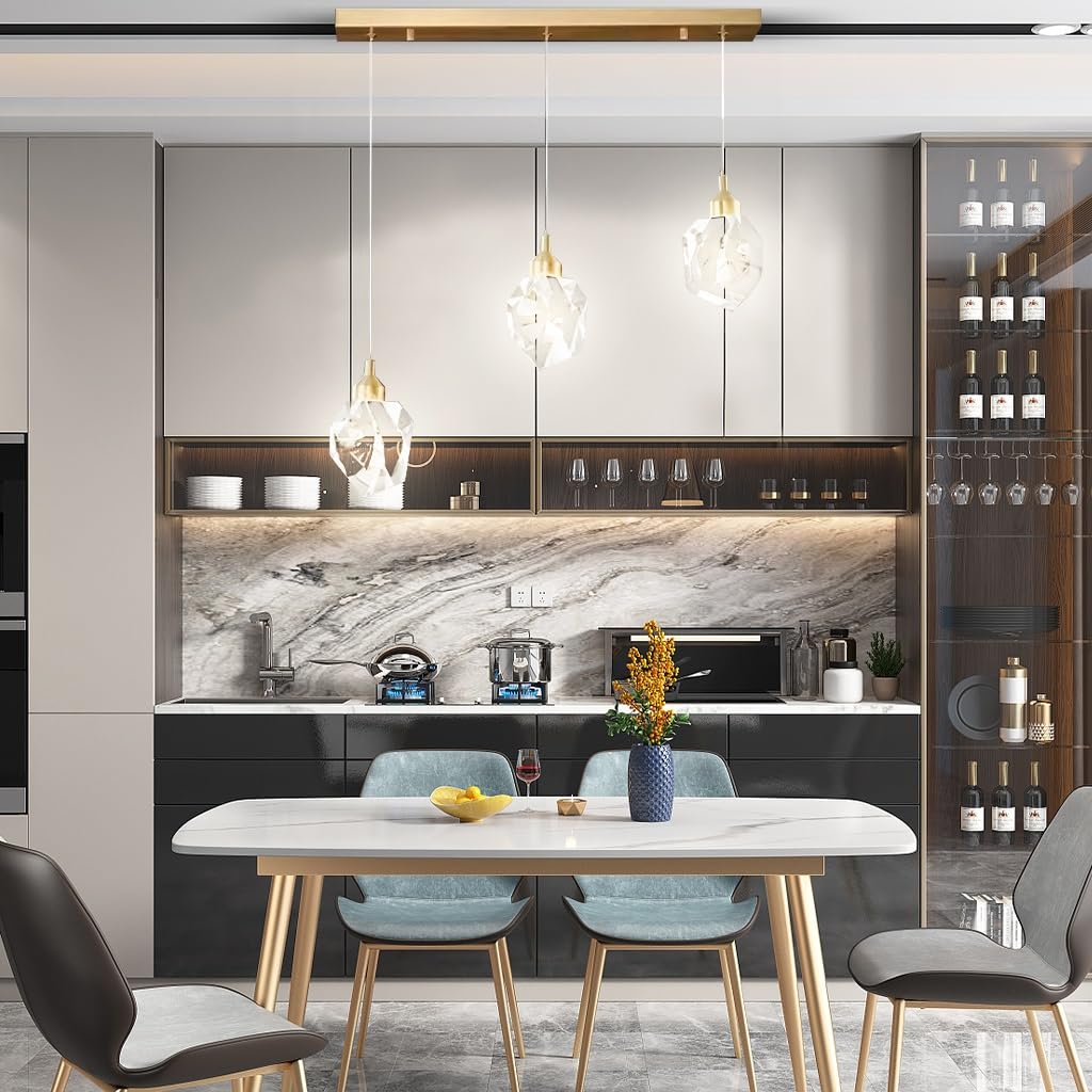 Lustre moderne en cristal pour illuminer votre salle à manger et îlot de cuisine