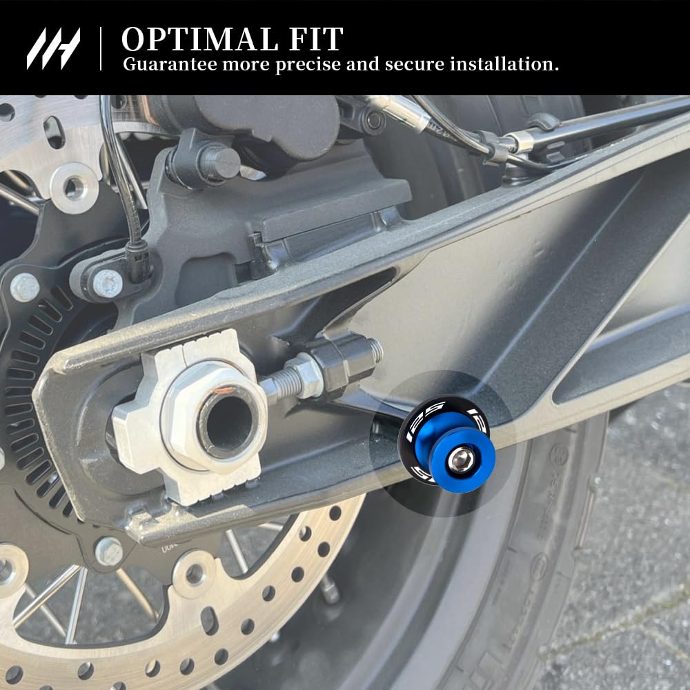 M6 Bobinas de balance para motocicletas para MT-125 2014-2021 NMAX 125 2015-2024 XMAX 125 2006-2018 Deslizador CNC de aluminio para protección y fácil mantenimiento Accesorio (Azul)