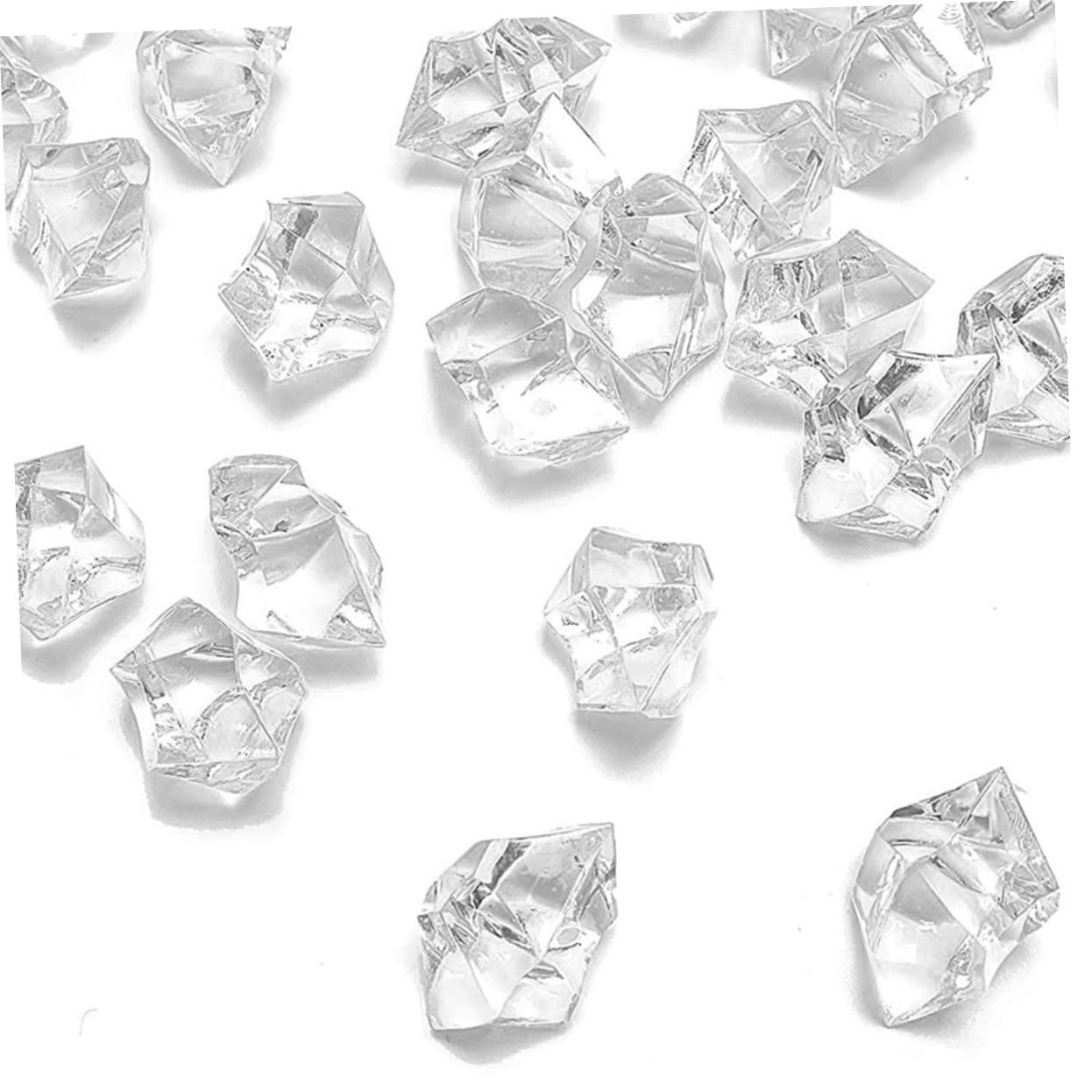 Yardwe Landscape Fish Tank Decoration Set of 18x25mm Artificial Pebbles Crystal Decorative Stones for Tank