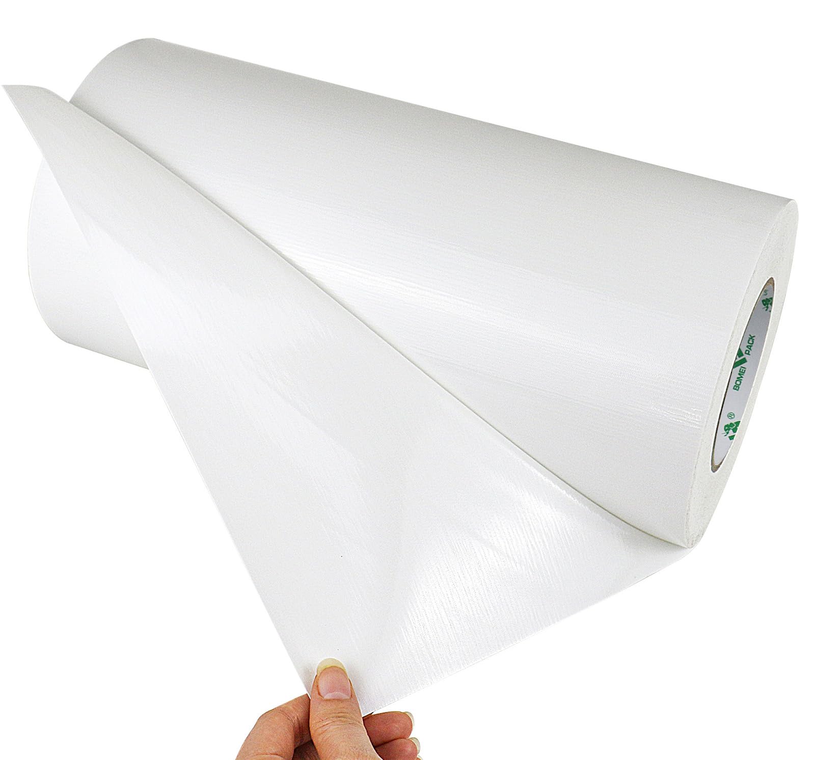 BOMEI PACK Cinta adhesiva de tela blanca de 300 mm x 50 m, reforzada, resistente al agua, cinta adhesiva resistente para fijar reparaciones, manualidades, etiquetado, cajas de sellado para trabajos en