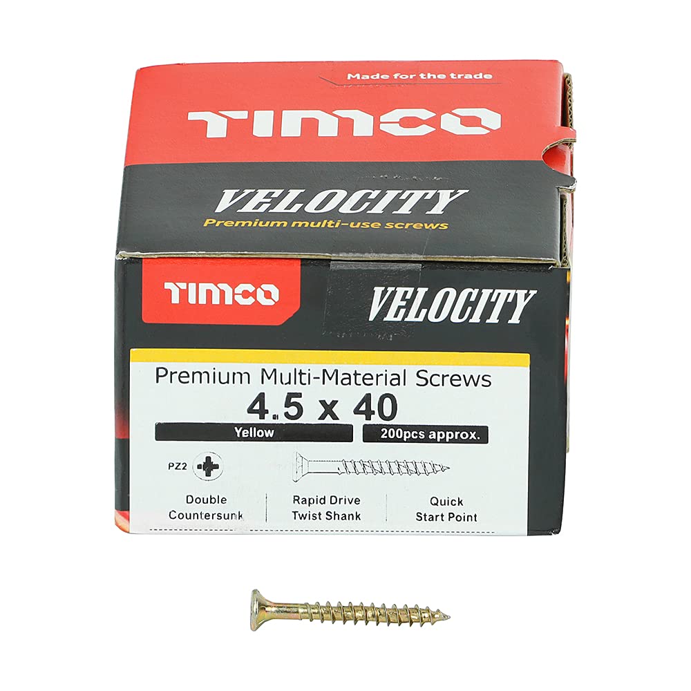 Box of 200 4.5 x 40 Velocity Premium Multi-Use Screws - PZ