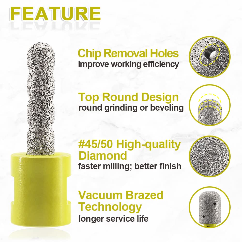 Fresa Diamantata 10mm Per Trapano - Per Allargare Fori In Piastrelle, Marmo E Granito, Filettatura M14