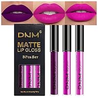 Vista 7 de evpct 2 Piezas Lápiz Labial Líquido Verde Esmeralda con Brillo Glitter, Brillo Labial Tinte y Delineador de Labios Retráctil, Set de Maquillaje