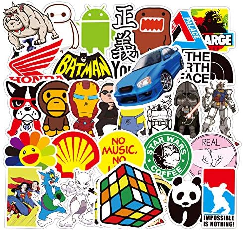Maxon - 100 Pcs Cool Cute Vinyl Waterproof Stickers for Water Bottles, for Guitar,for Laptop, Travel Case, Car, Skateboard, Motorcycle, Bicycle Decal