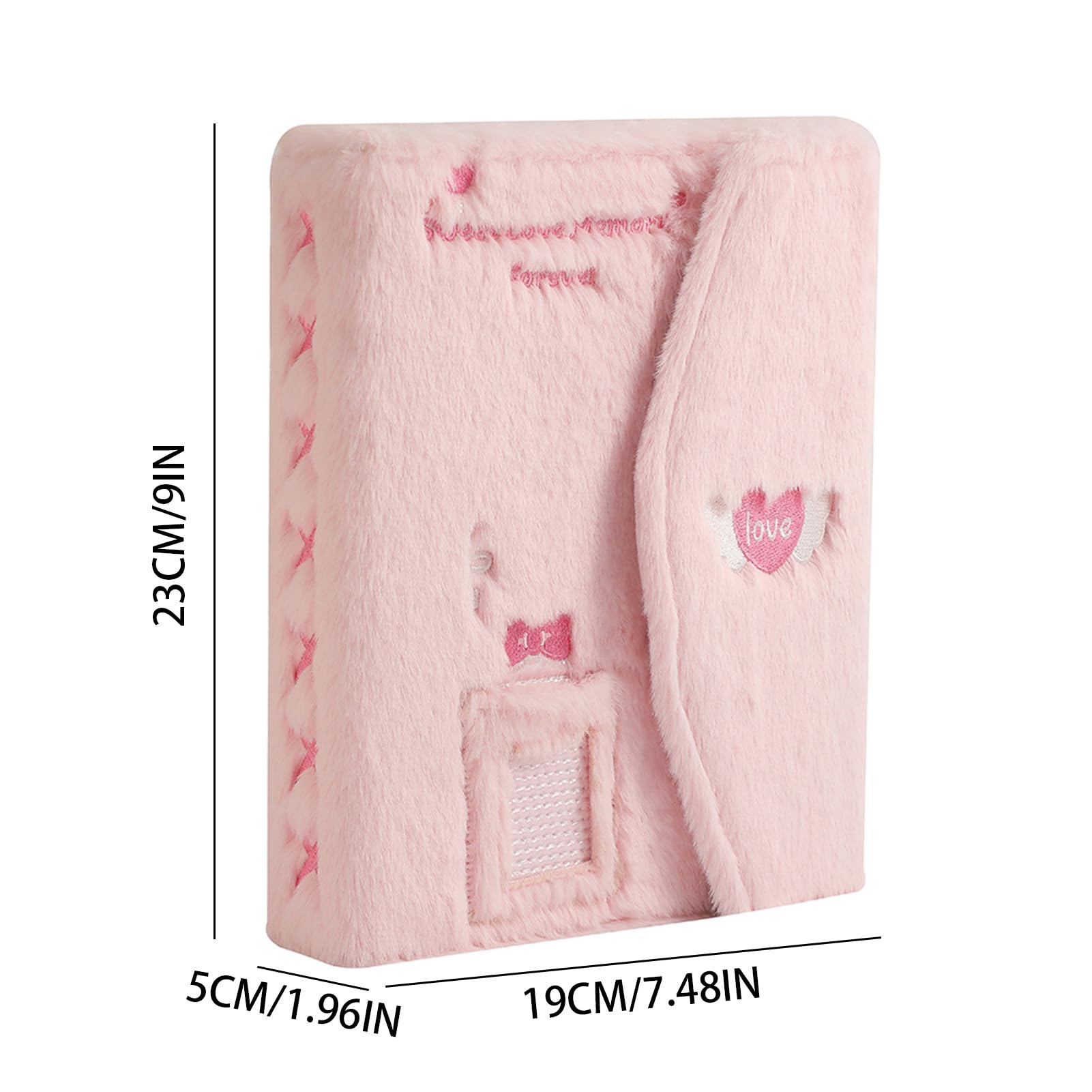 Hugsweet Album Fotografico, Album Fotografico Magnetico, Album Fotografico per Album con Copertina in Peluche, Album con Copertina Magnetica in Peluche Riutilizzabile Fai-da-Te per Biglietti di