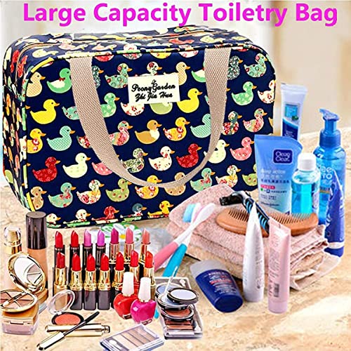 Large Makeup Bag Toiletry Bag for Women Make Up Bag Cosmetic Bag Toiletries Bag Brush Bags for Traveling (Navy Duck)4