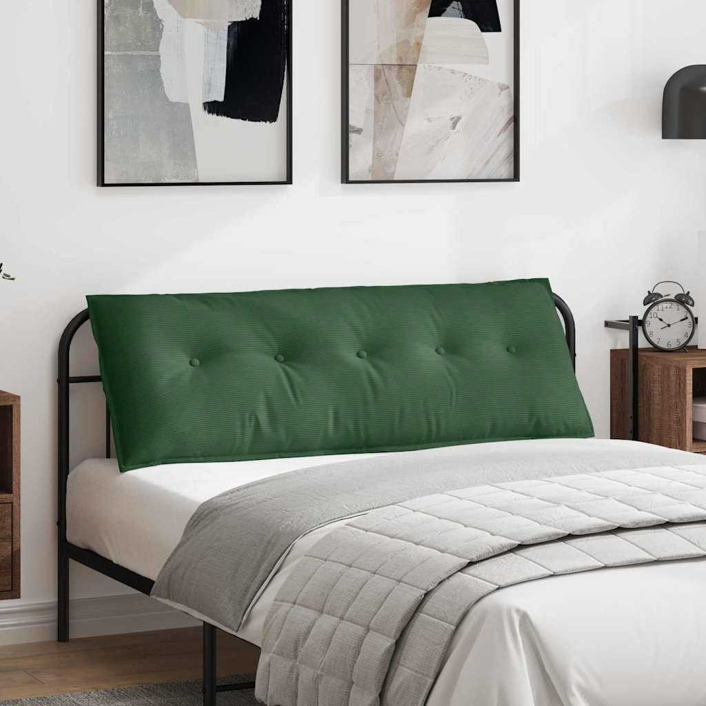 Coussin de dossier velours côtelé vert jungle pour vos moments de lecture au lit ou au salon
