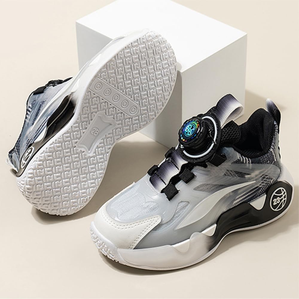 Hixingo Enfant Chaussure de Basketball Garçon Sneakers Baskets Enfant Filles Mode Baskets de Basket-Bal Hautes pour Chaussures de Sport, pour Mixte Homme Femme Jeunes