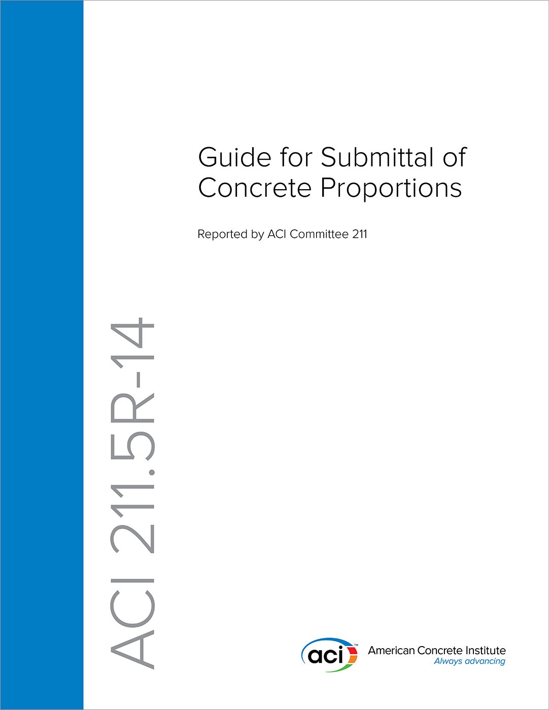 ACI 211.5R-14 Concrete Proportions manuel ingénierie béton génie civil