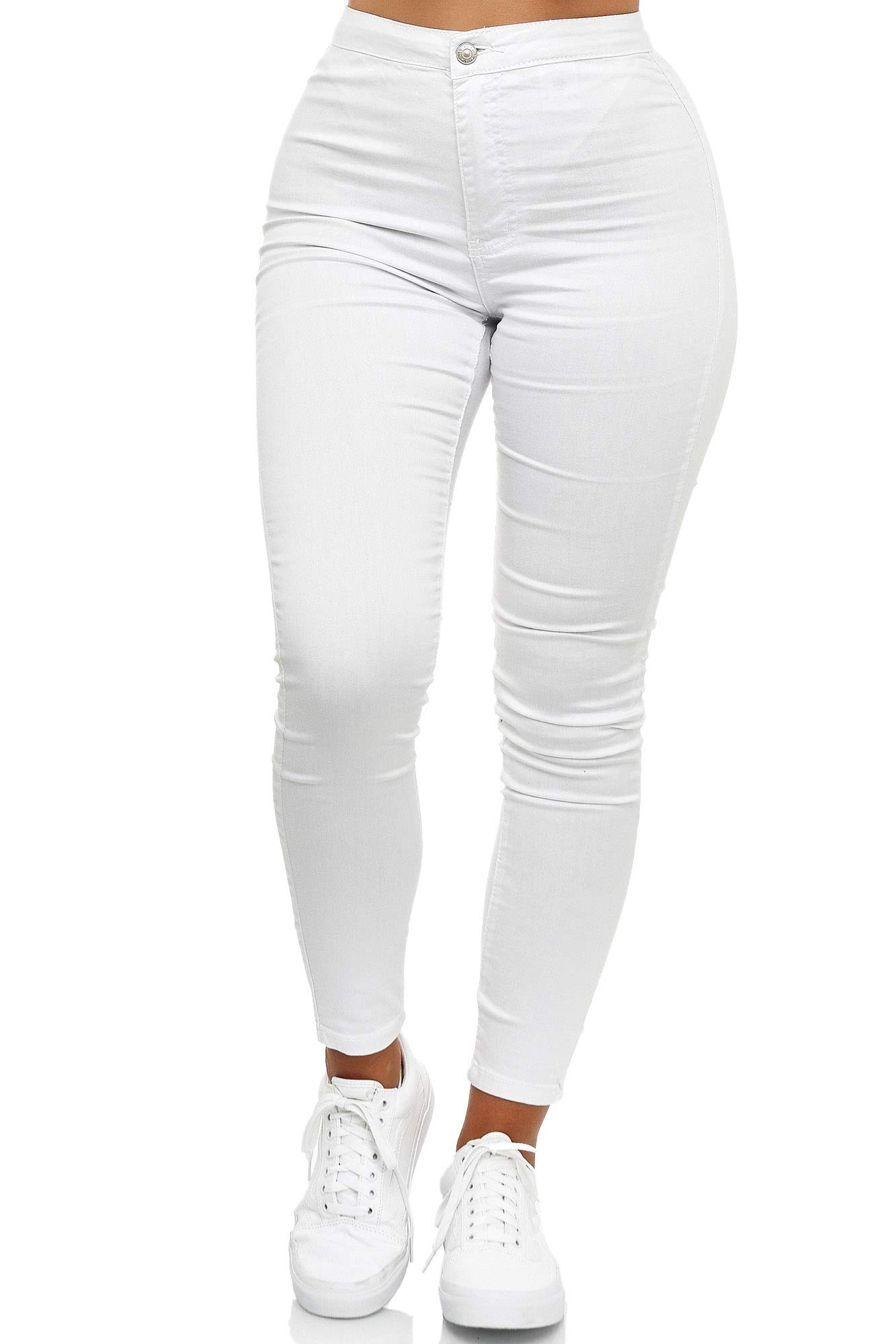 Elara Damen Jeans High Waist Slim Fit Chunkyrayan
