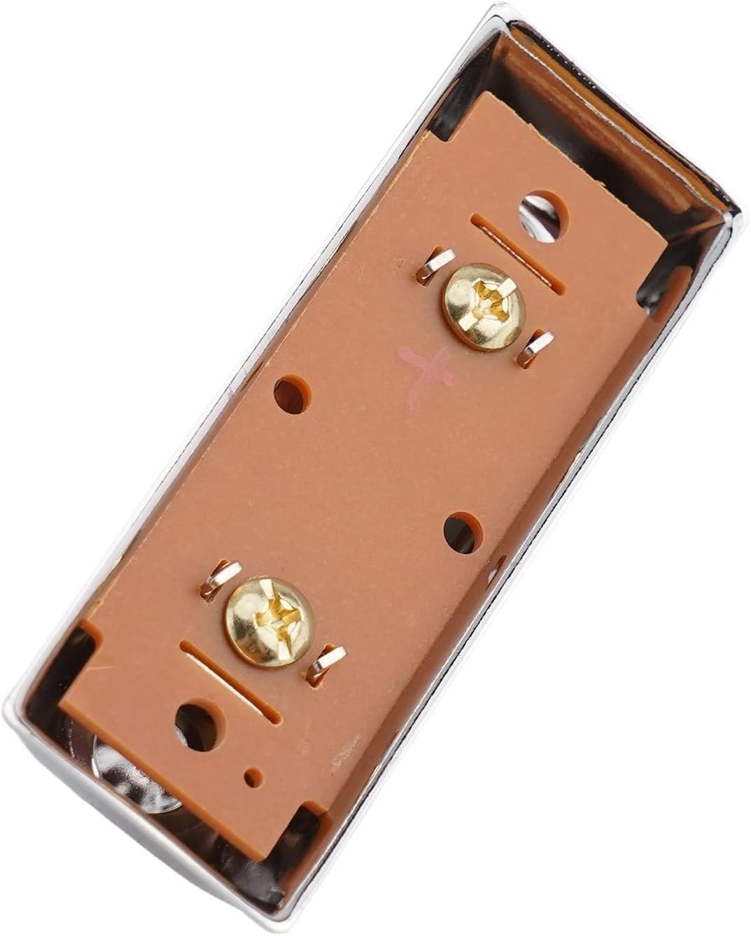 LED Illuminated Wired Doorbell Button Home Use – Silver ABS + Replacement Switch Compatible with 12V–24V DC Doorbells, Install, Sleek Modern