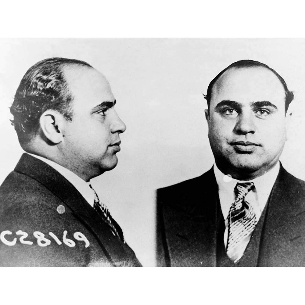 Wee Blue Coo Al Capone Mugshot Prison Gangster Art Print Poster Wall Decor 12X16 Inch