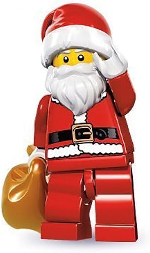 LEGO Serie 8 minifigura coleccionable - Santa con saco de juguete