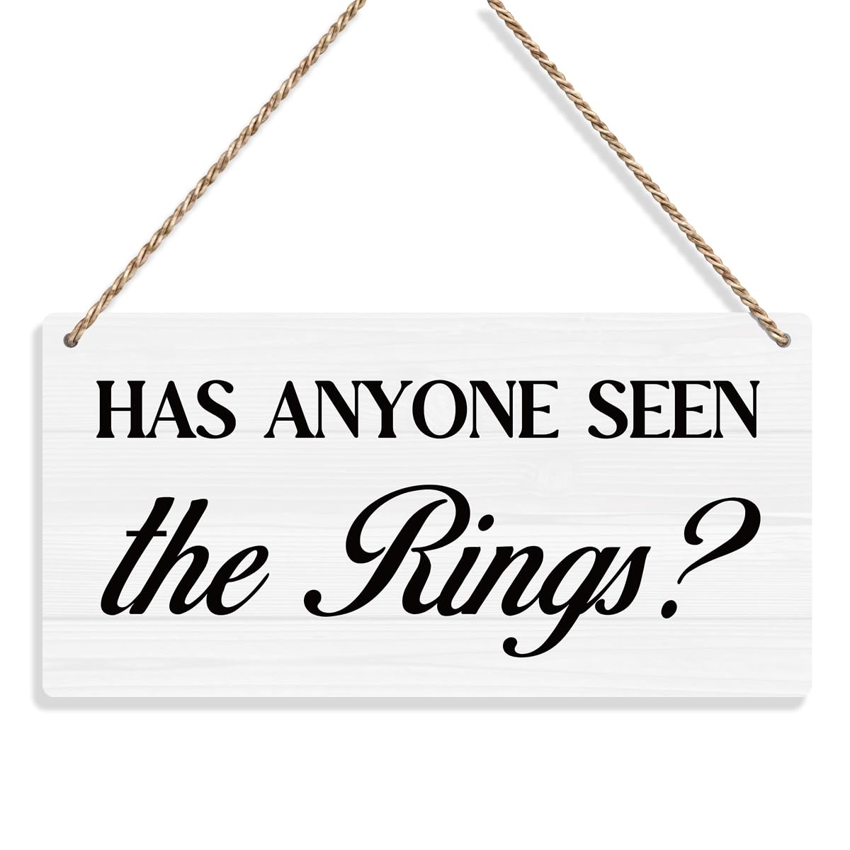 Ring Bearer Sign Rustic Wall Hanging Funny Wedding Accessories Wedding Decorations for Reception Has Anyone Seen the Rings Engagement Weddings Party Wall Art Decor Wooden Sign Hallway Front Decoration