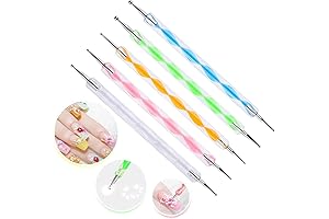 5-Piece Dual-Tip Dotting Pen Tool for Manicure Art