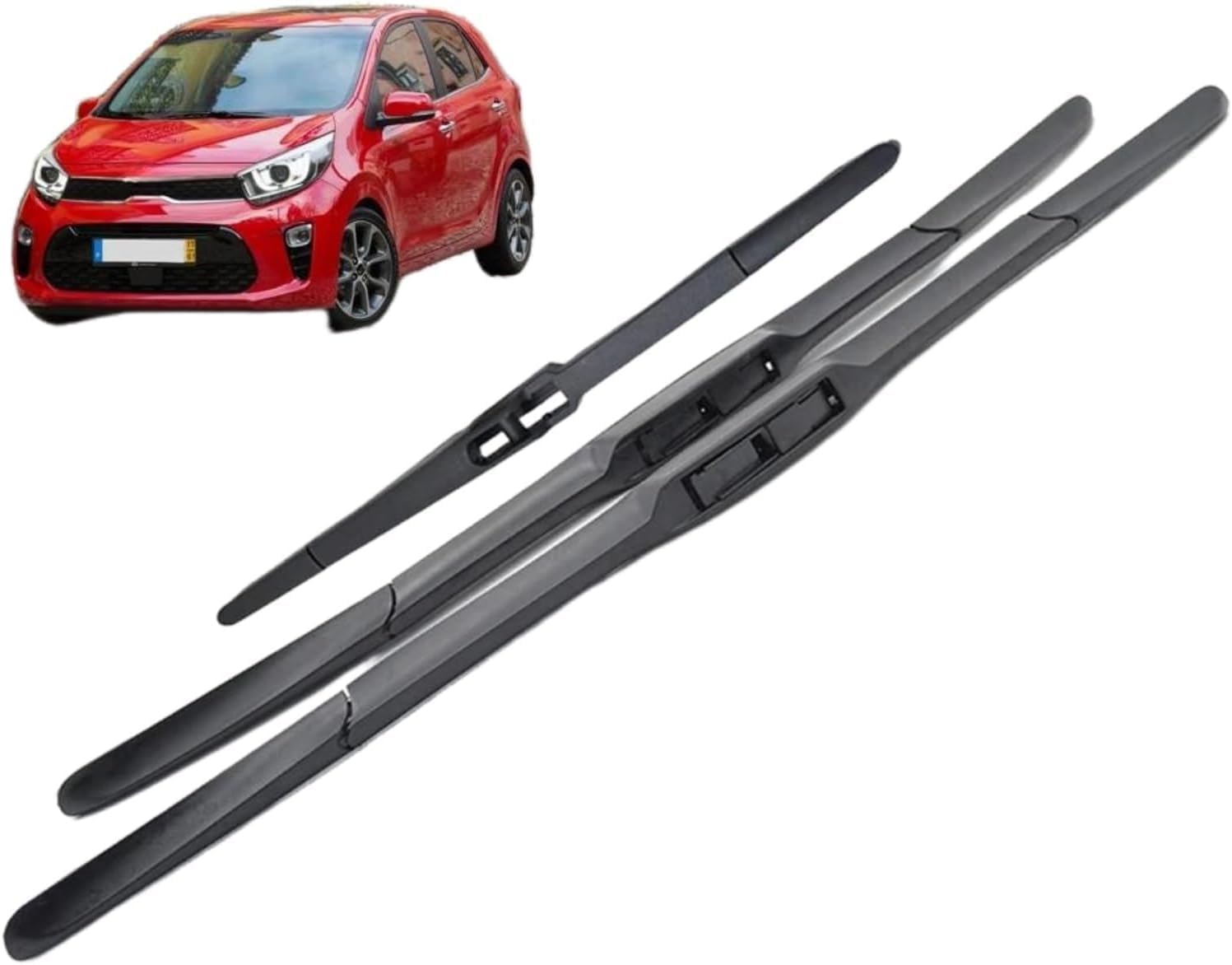ZhangXD Front Windscreen Wipers For KIA Picanto MK3 2018-2023, Windshield Window Brush Front Wiper Blades All-Weather Replacement Set Easy Installation