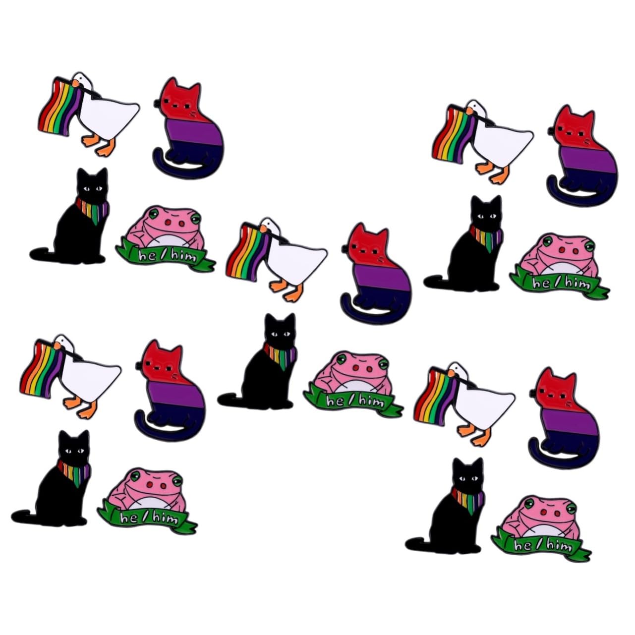 FRCOLOR Kleine Tierbrosche Kleidung Groß Karikatur Pin-schmuck-brosche Cartoon-emaille-brosche Rucksäcke Dekorative Anstecknadeln Tiere Brosche Legierung
