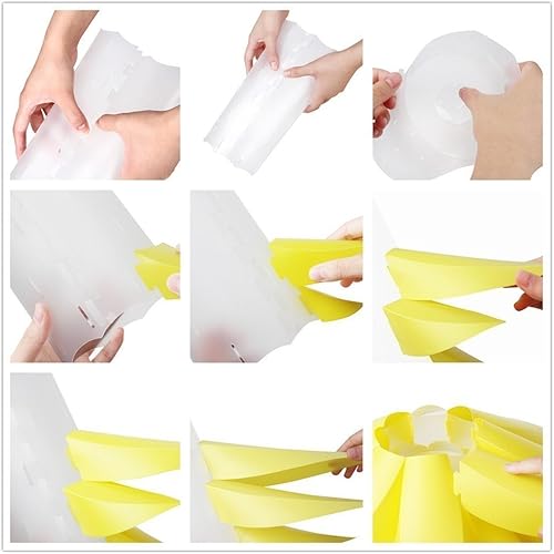 Miniatura 4 de Lightingsky DIY IQ - Rompecabezas de juguete de flor de loto, lámpara de techo para decoración de habitación (amarillo)