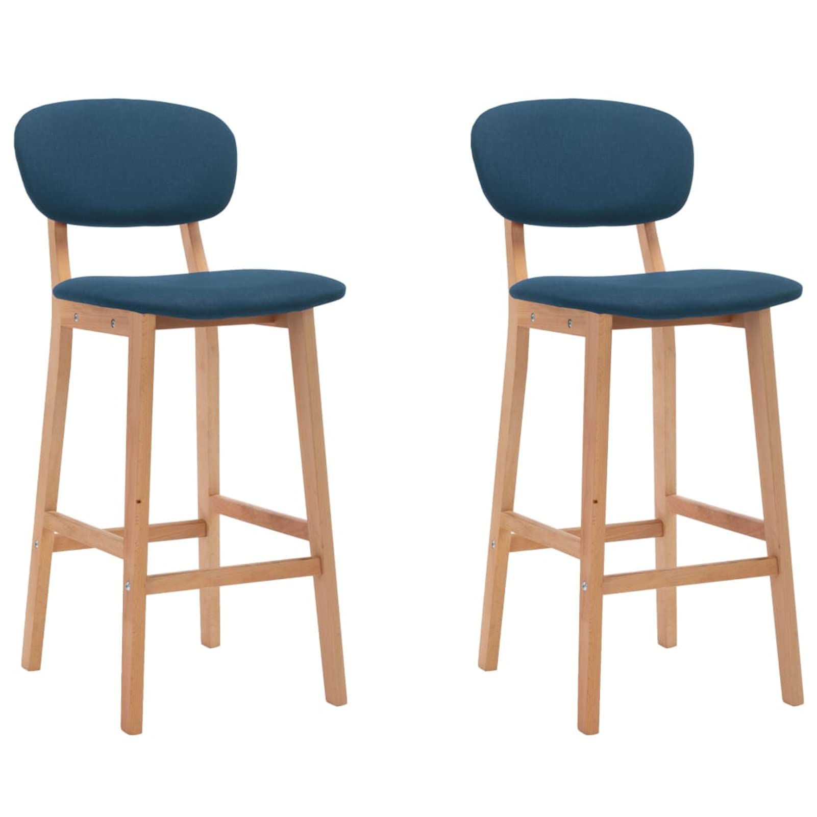 Homgoday Taburetes de bar, 2 unidades, azul de tela, silla de oficina, silla de oficina, silla de escritorio para salón o dormitorio
