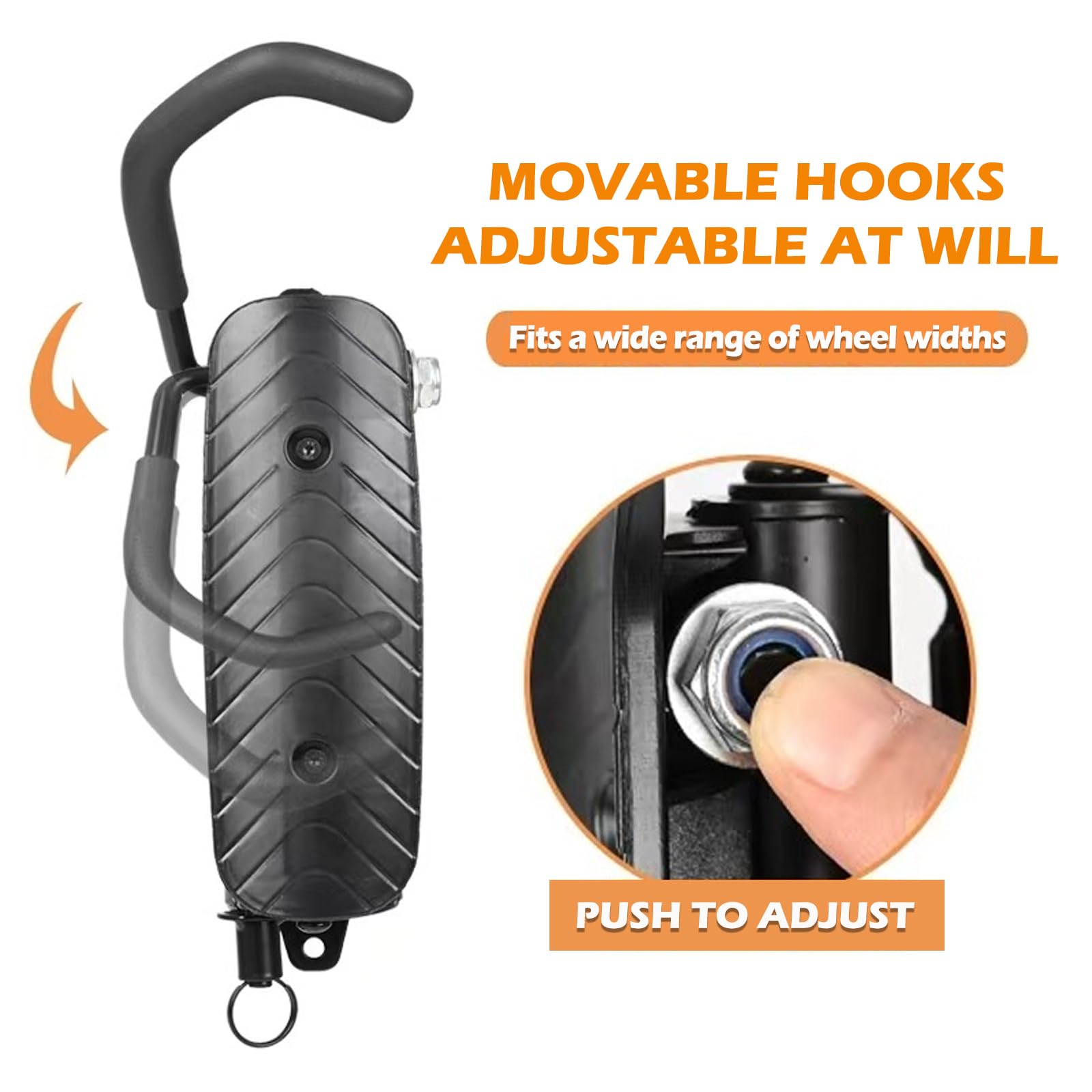 Swivel Bike Wall Mount, Bike Hangers for Garage Wall Mount Bike Rack, Space Saving Sturdy Wall Bike Rack - Image 3