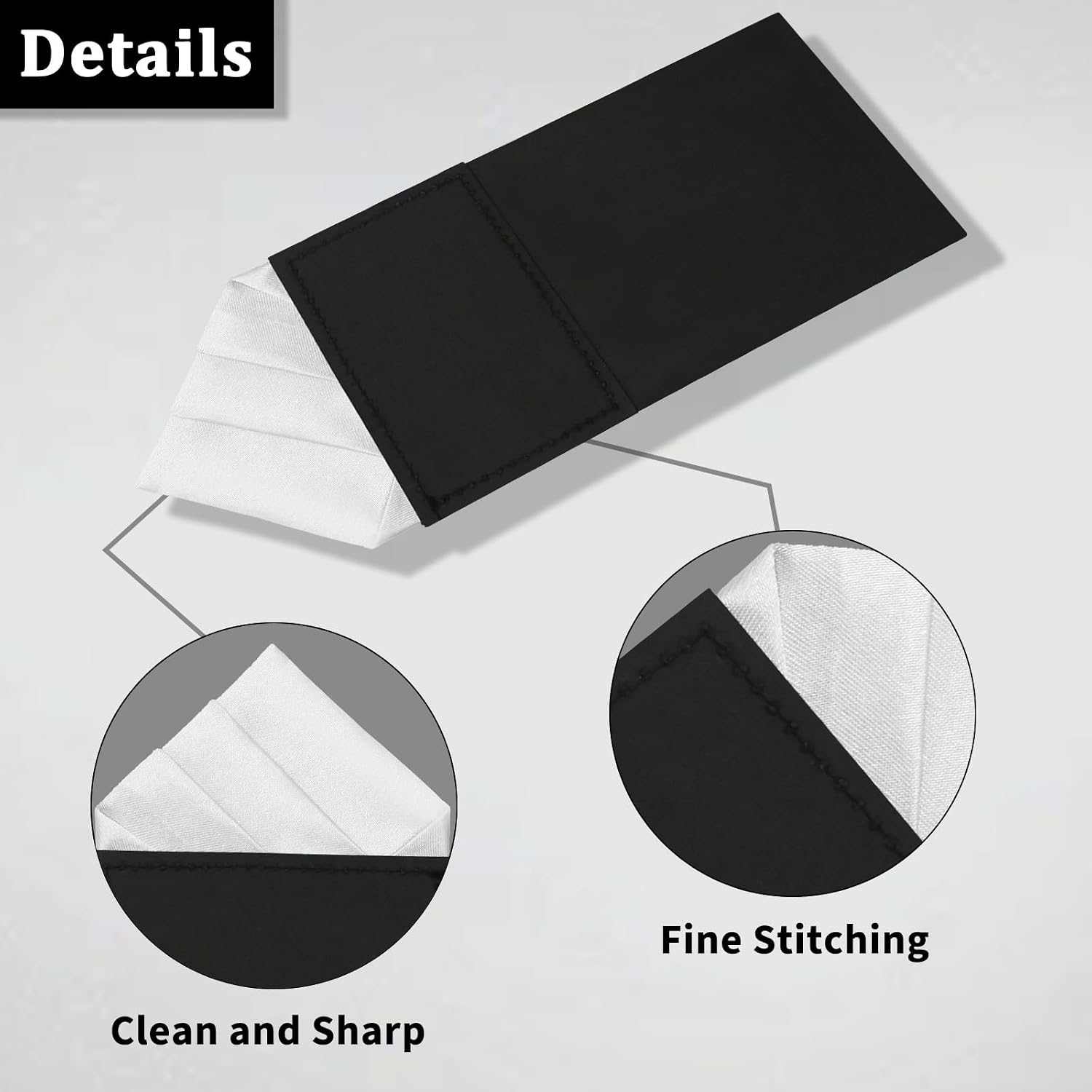 Mens Pre-Folded Pocket Squares on Card Pocket Handkerchief for Suit Accessories image 4