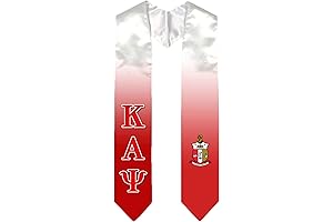 Kappa Alpha Psi Extra Fancy Simple Greek Graduation Stole with Crest