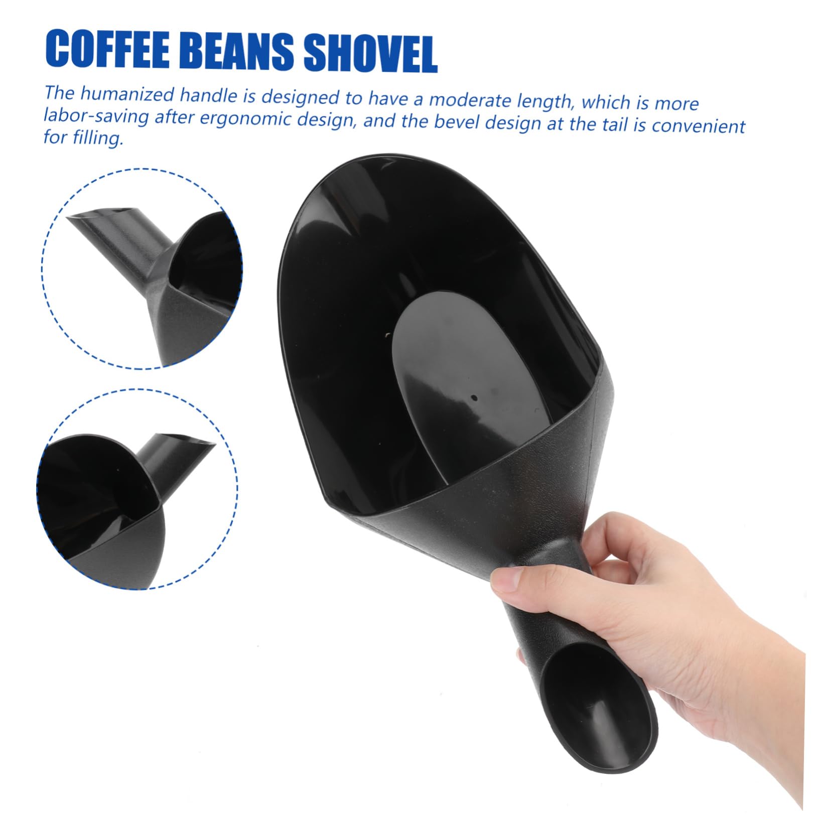 TOPBATHY 2 Piezas Pala De Comida Alimento Pala De Palomitas De Maíz El Grano De Café Pala Multifuncional Cucharada De Harina Cucharada De Granos De Café Tostador De Café Alta Capacidad