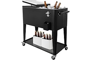SHAREWIN 80QT Rolling Cooler Cart on Wheels: The Ultimate Poolside Refreshment Station