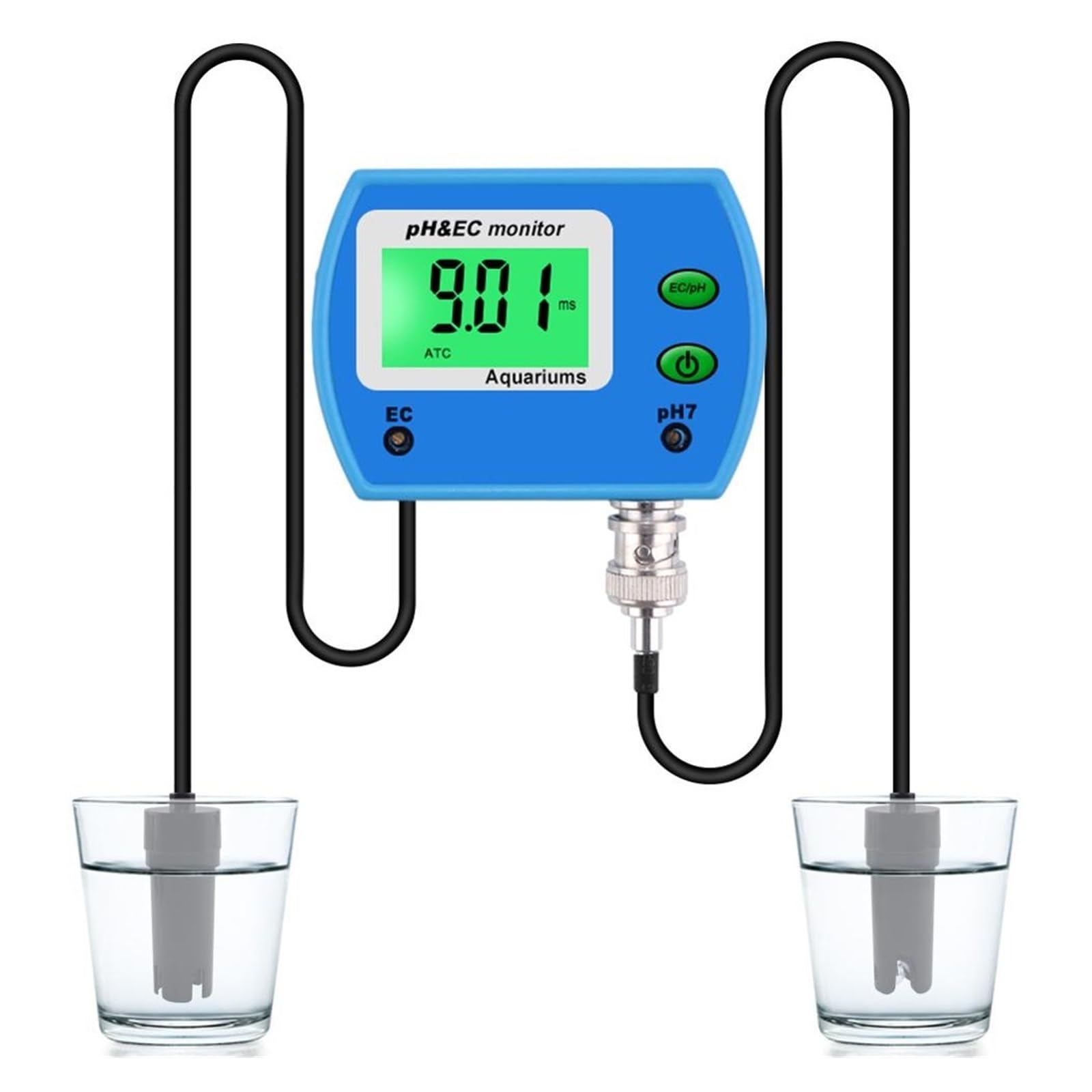 Misuratore PH Professionale 2 in 1 EC for Acquario Monitor Multiparametrico Dela qualità Del'acqua PH/EC Online Acidomet Rilevamento Rapido E Preciso