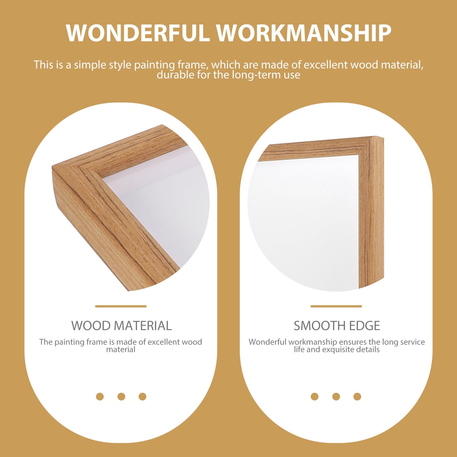 Toddmomy Marco de Fotos de Madera Maciza Beige Ligero para Colgar en Pared, Adecuado para Flores Secas y Fotografías Decorativas