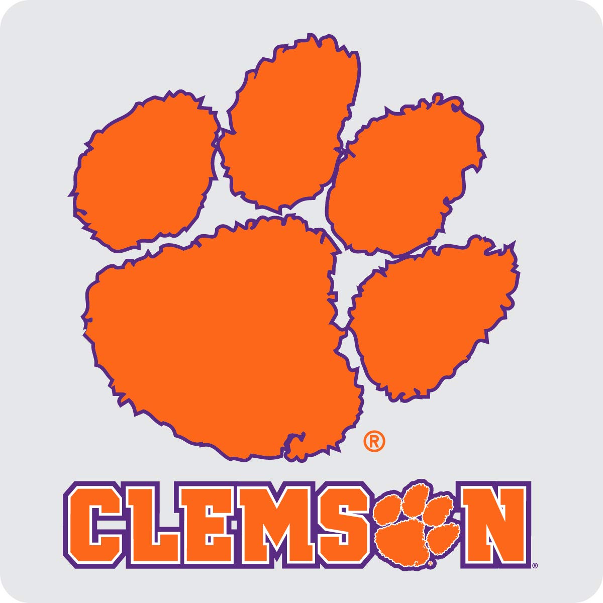Clemson Tigers Acrylic Coaster 4-Pack Officially Licensed Collegiate Product