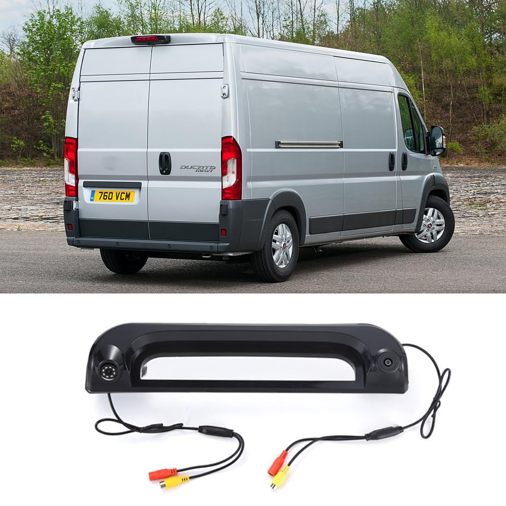 Kolorowy wyświetlacz 7 cali + światło hamowania, kamera cofania zamiennik do FIAT Ducato ll 3 carado Bus Box / E-Ducato Maxi Van L3H2/ Jumper II Bus Kasten/Opel Movano Movano-e C Kasten/Peugeot Boxer