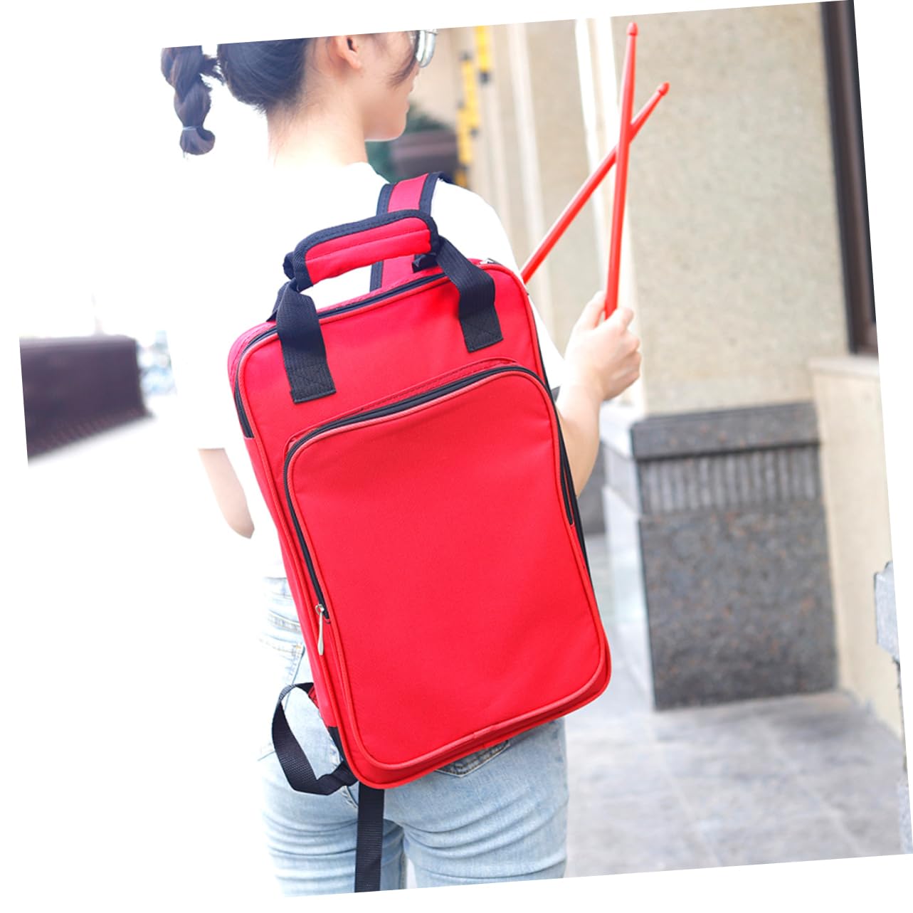 Mikinona Borsa per Bacchette di Capacità Custodia per Bacchette Accessorio per Batteria Leggera e Facile da Trasportare
