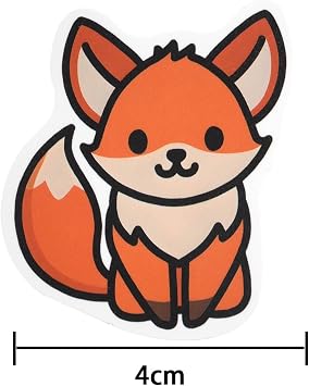 Sarini 120pcs Fox Sticker Pack Waterproof Stickers Cute Fox Stickers Vinyl Stickers For Aesthetics Suitable For Scrapbooks, Skateboards, Cars, Luggage, Cards, Photo Albums
