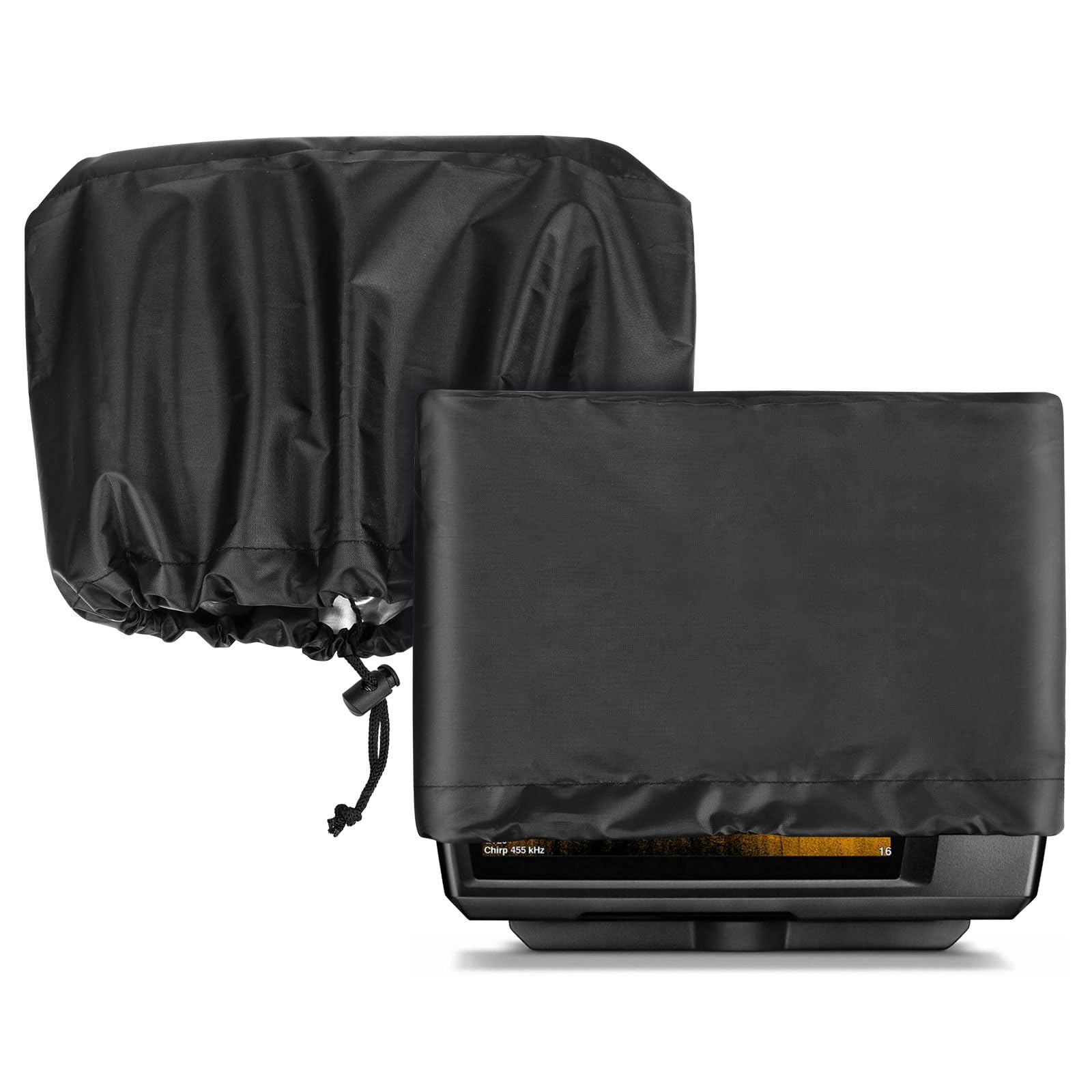 Fish Finder Cover Compatible with Lowrance, Humminbird 7 Inches Models Drawstring fishfinder Cover Fit for Lowrance Hook Reveal 7,Water Resistant Suncover Fit for Most of Helix 7 Series?Black 2 Pack?