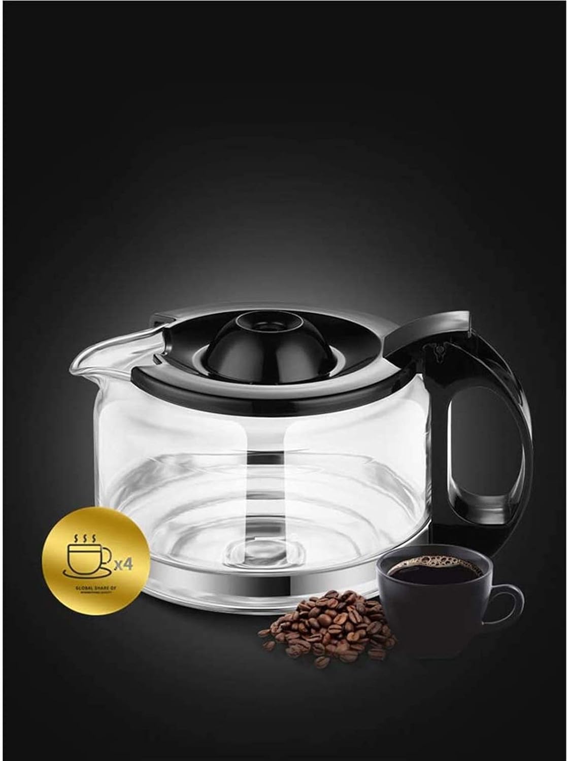 Espresso Machines Coffee Machine 3 in 1,Coffee Simple Brew Coffee Maker|4 Cup Coffee Machine|Drip Coffee Maker,Black