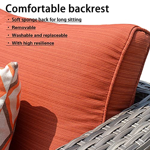 Ovios BLA8091 Patio Furniture Set, 9 Pcs Big Size Outdoor Backyard Sets Pe Wicker Sectional thumb #1