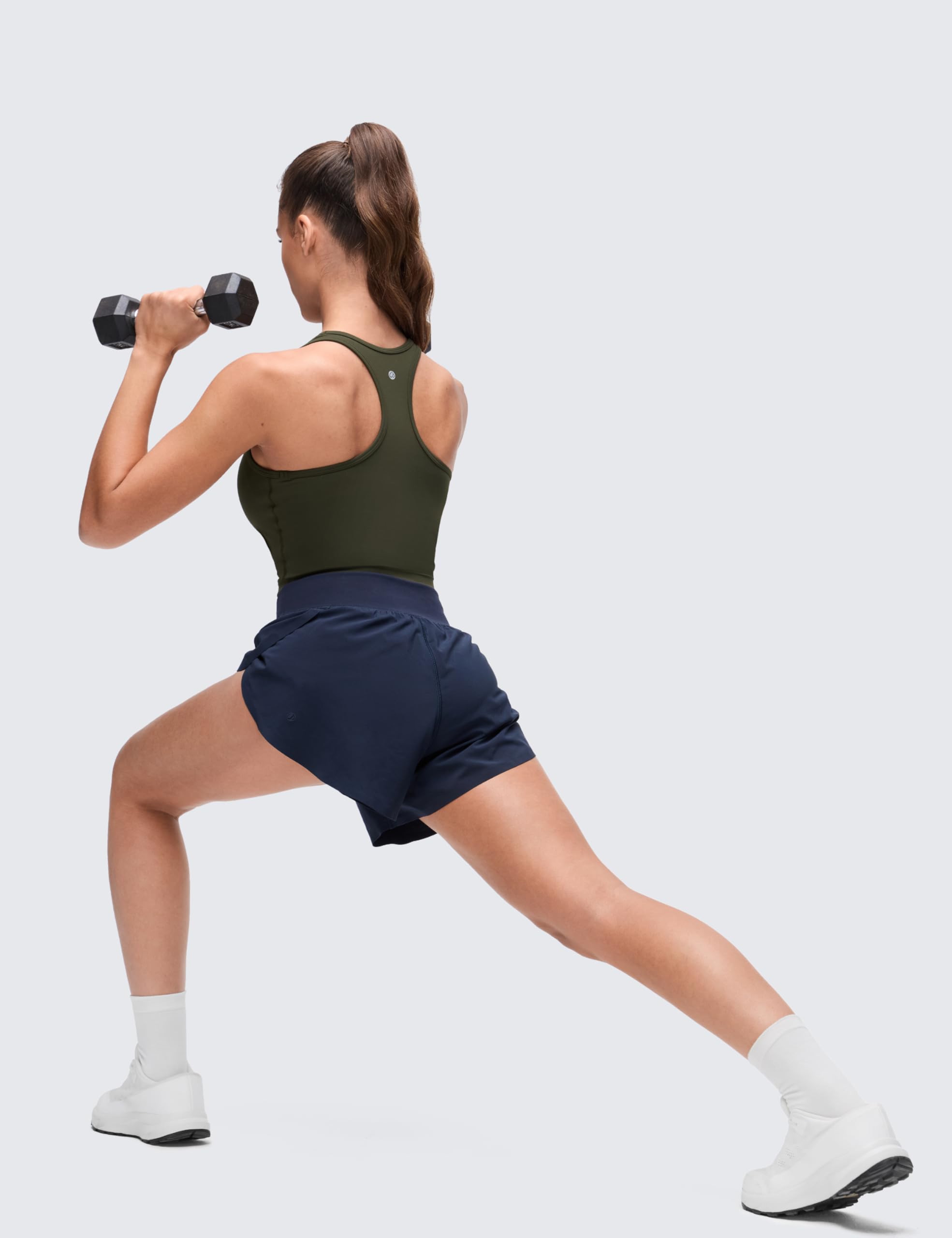 CRZ YOGA Butterluxe Femmes Y-Bos Palangre Brassière de Sport - Coussinet Col en U S'entraîner Débardeur Court