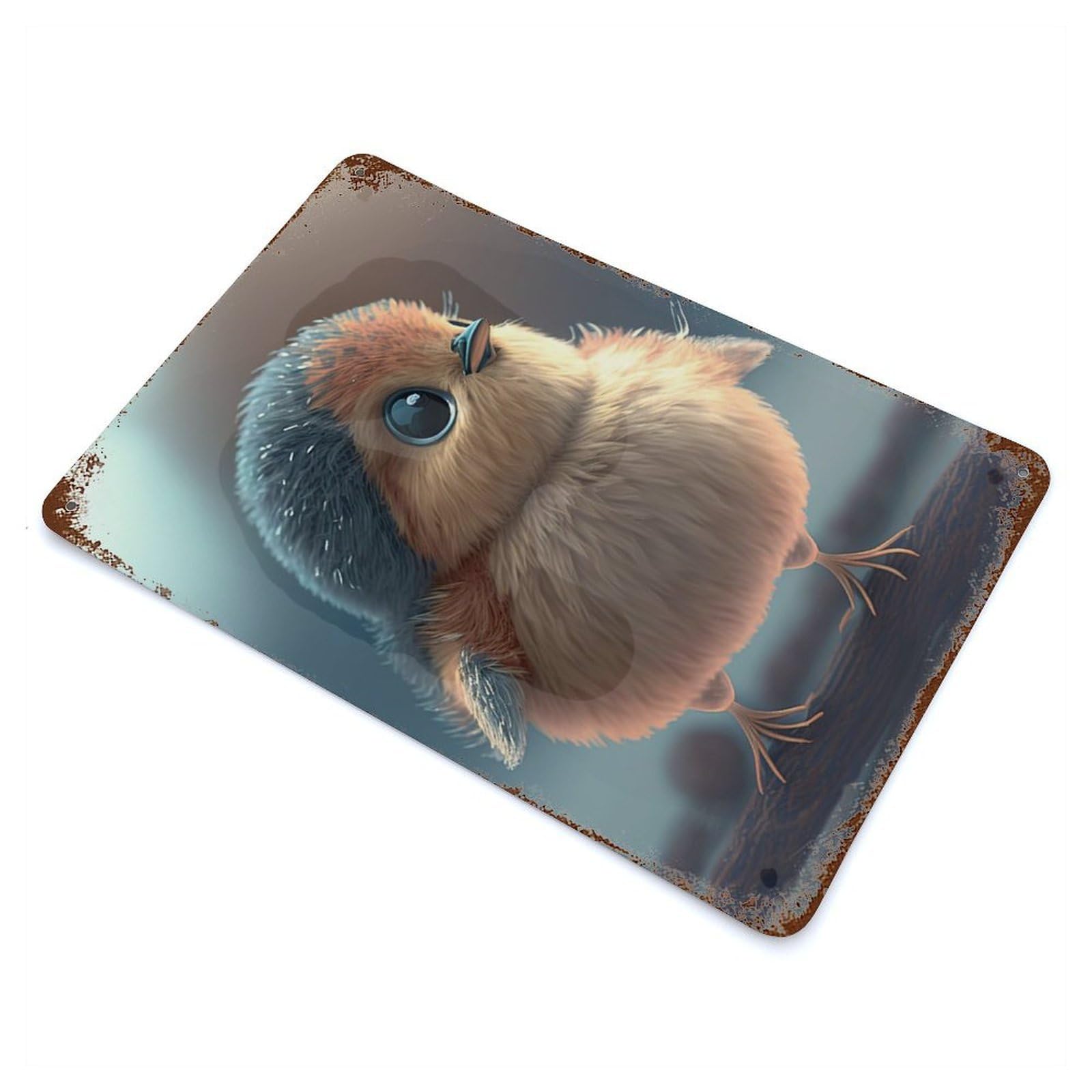 Cute Bird Baby Vintage Rust Metal Sign 11.8"x7.9", for Pub, Kitchen And Man Cave Decor, Rustic Home Decor