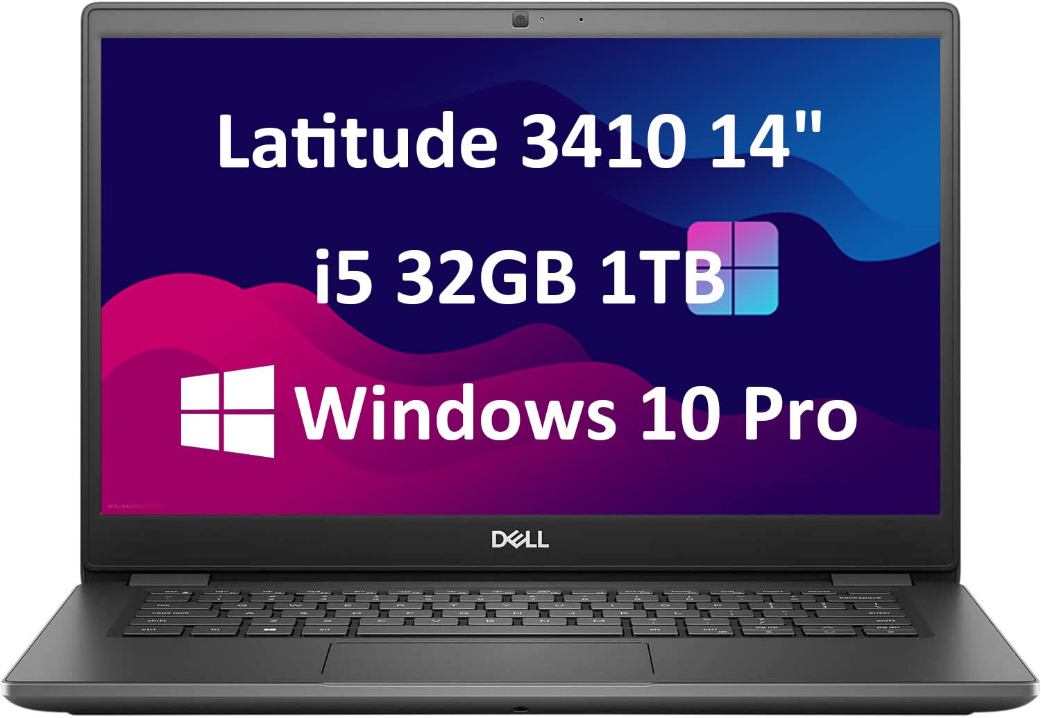 Dell Latitude 3410 3000 14" HD (Intel Quad-Core i5-10210U (Beat i7-8565U), 32GB RAM, 1TB PCIe SSD) Business Student Education Laptop, Type-C, RJ-45, HDMI, Win 11 Pro
