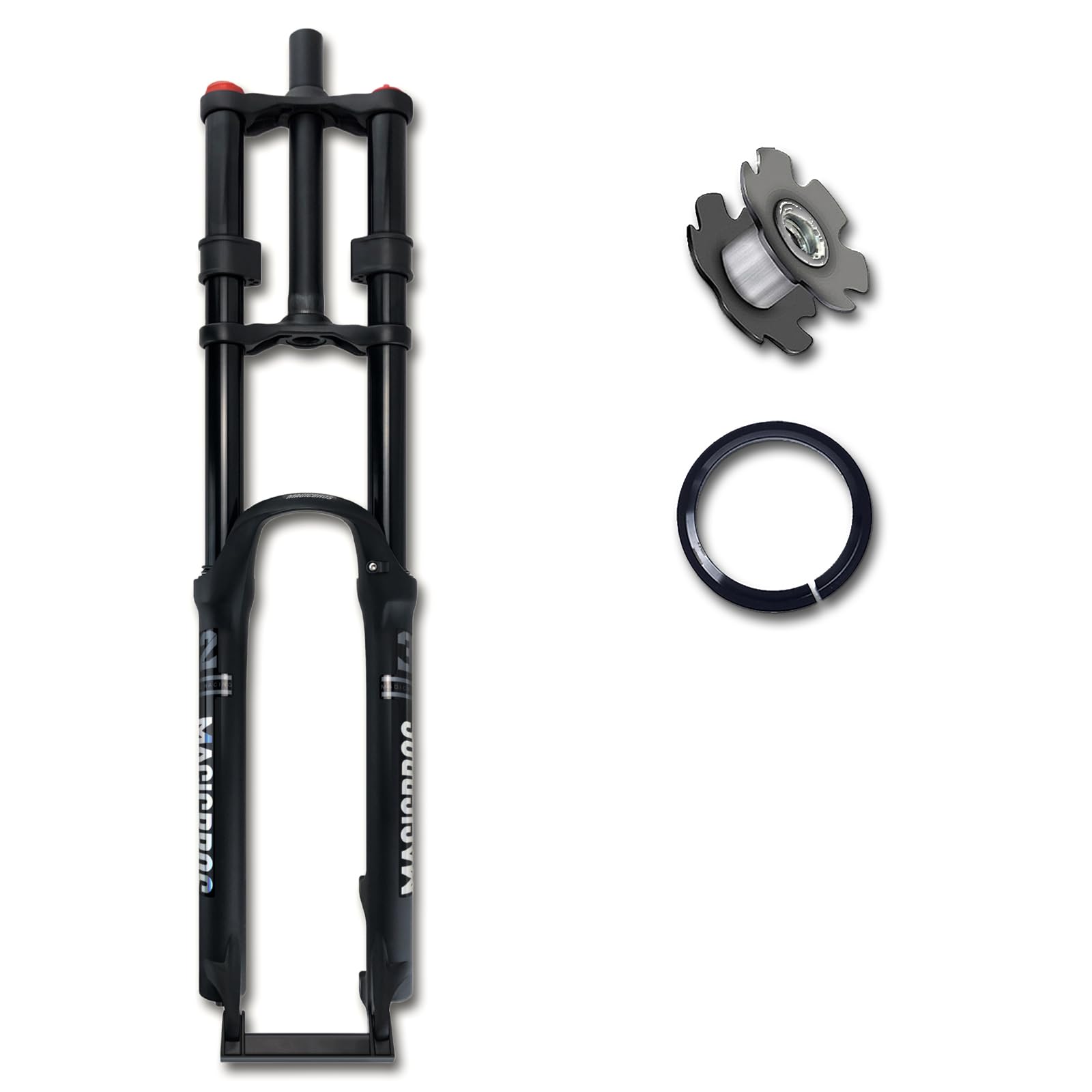 WIQUYBML Bike Front Fork 26 27.5 29 Inch Double Shoulder Forks 1-1/8 Suspension Downhill Disc Brake 160mm Travel