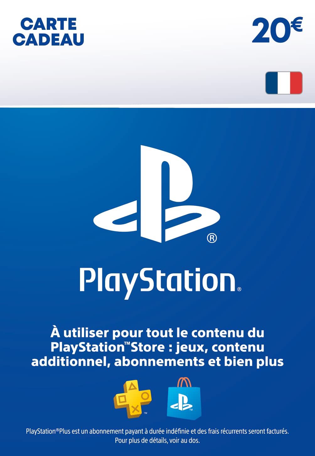 20€ Carte Cadeau PlayStation | Compte PSN français uniquement [Code par Email]