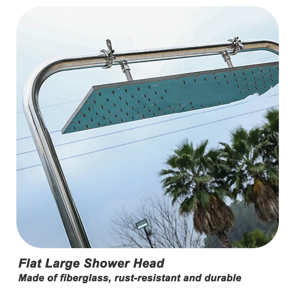 Ensemble De Douche Sauna pour Piscine, avec Bain De Pieds, 210 Cm De Haut