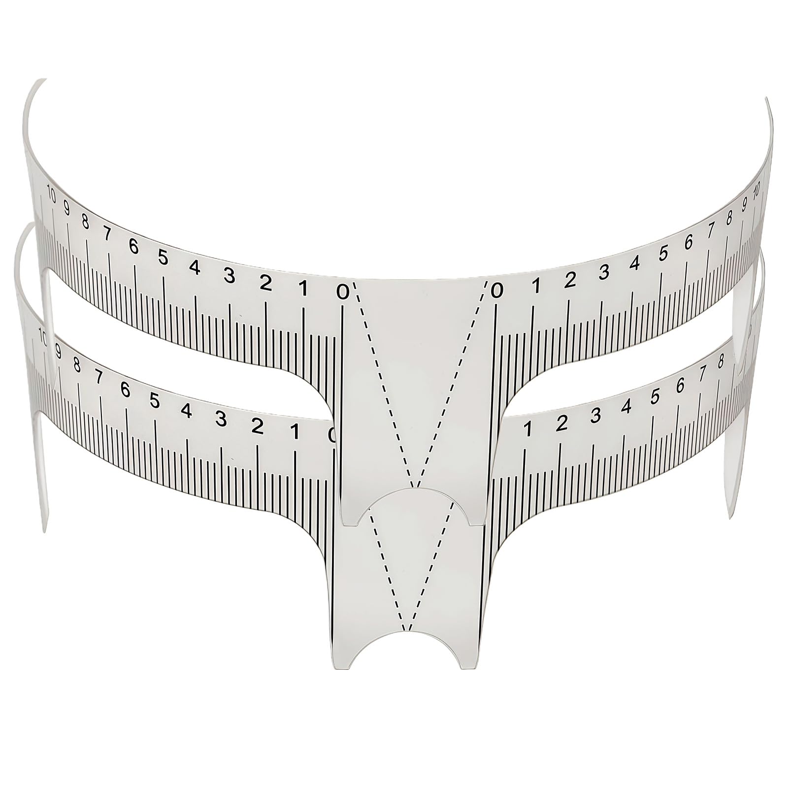 2PCS 8Inch Clear Plastic Tattoo Ruler Eyebrow Ruler Eyebrow Positioning Measure Tool for Tattoo Makeup