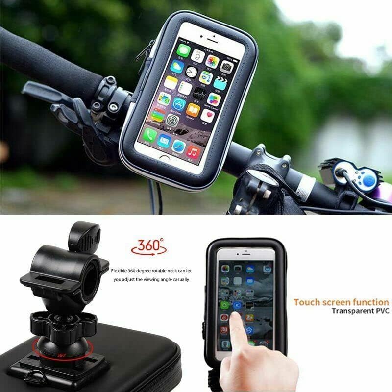 Miniatura 3 de Impermeable 360  Bicicleta Motor Bicicleta Impermeable Teléfono Soporte De Montaje Para Teléfonos Móviles (5.5 Pulgadas)